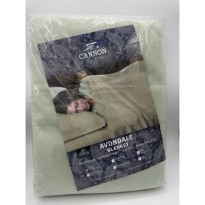 Vintage Tan  Cannon Mills 100% Polyester Blanket Twin New 66X90